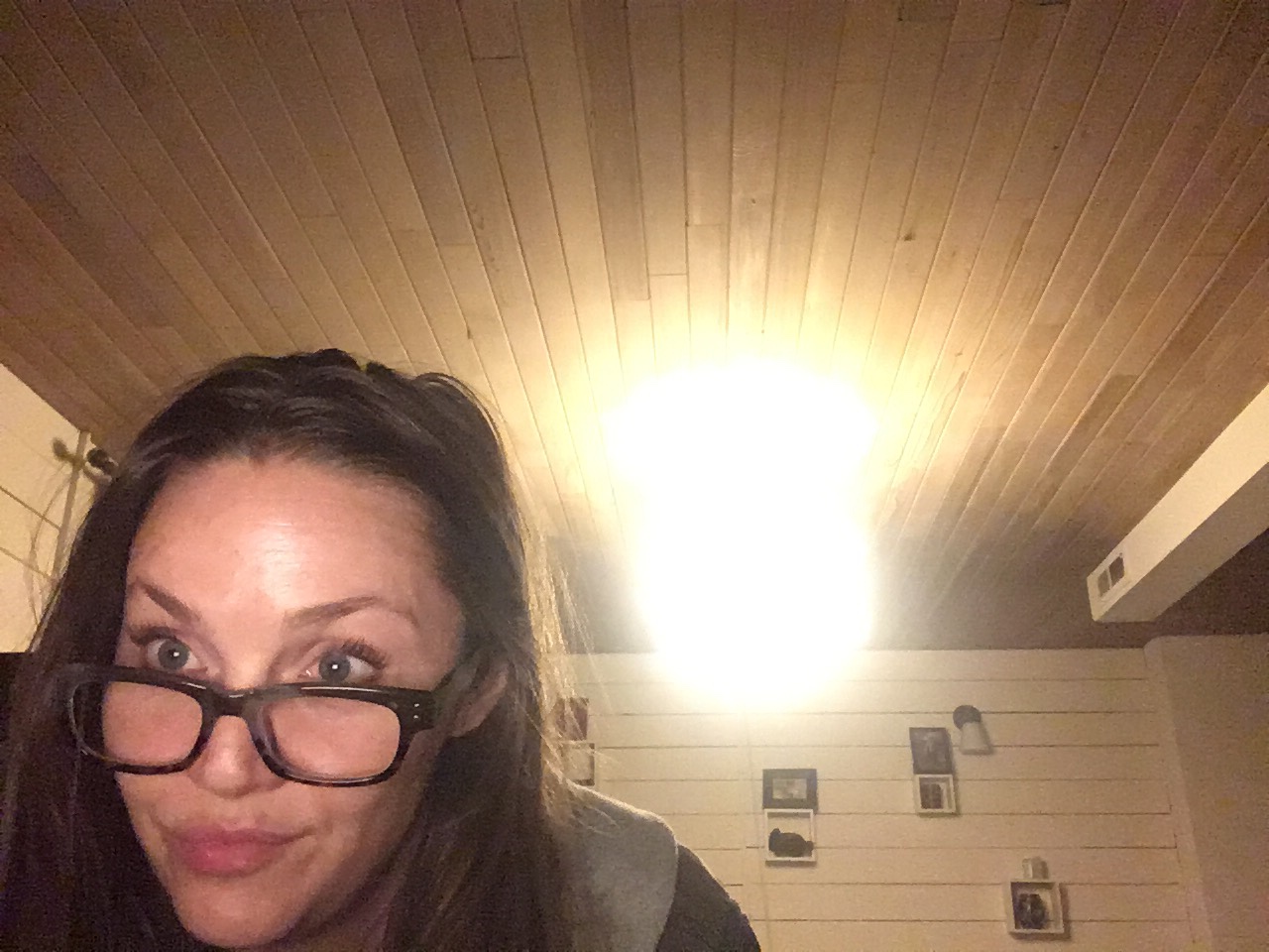 Olivia wearing glasses indoors, from the 2021 Presently post