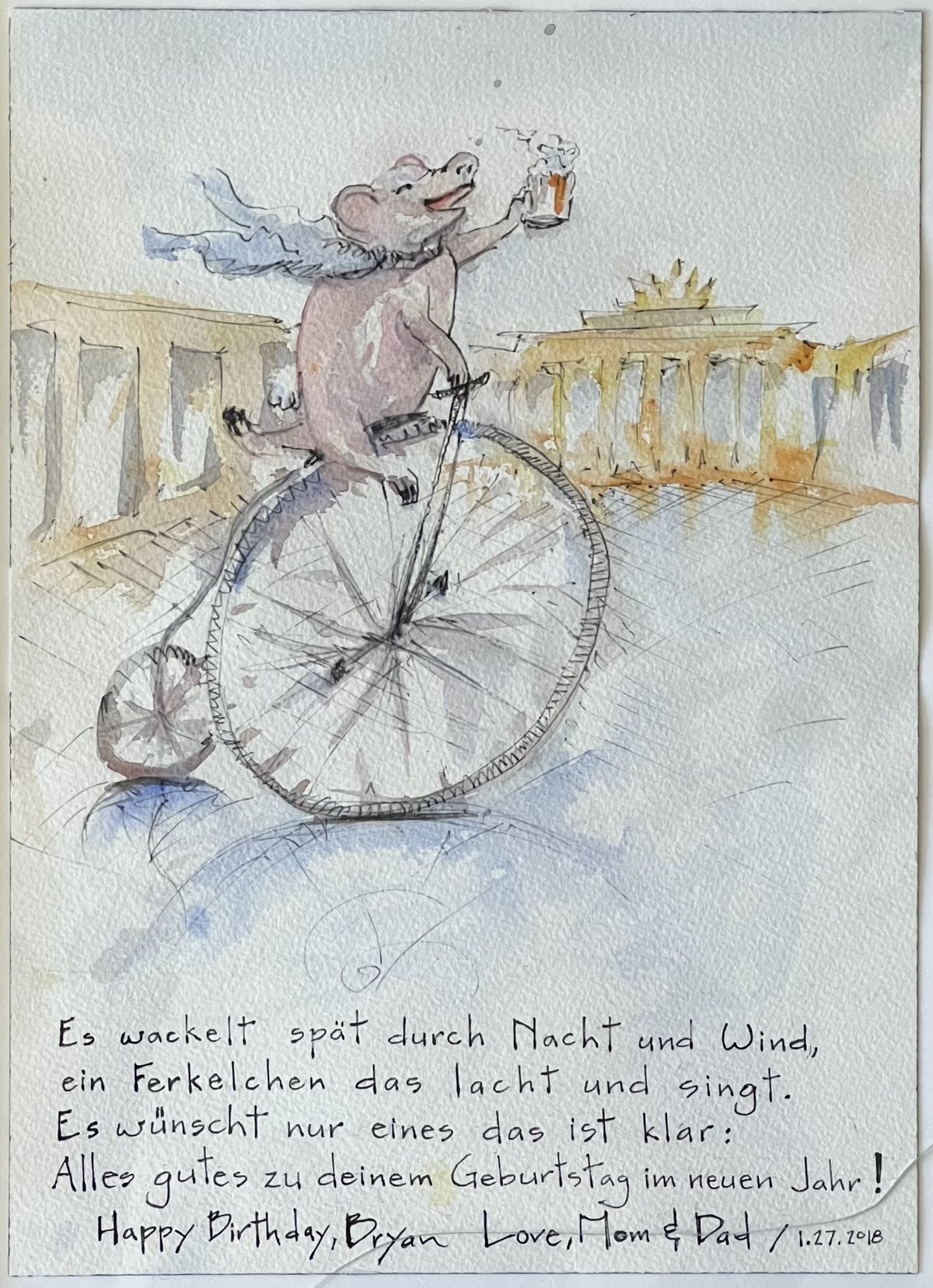Ferkelchen, a Birthday Card