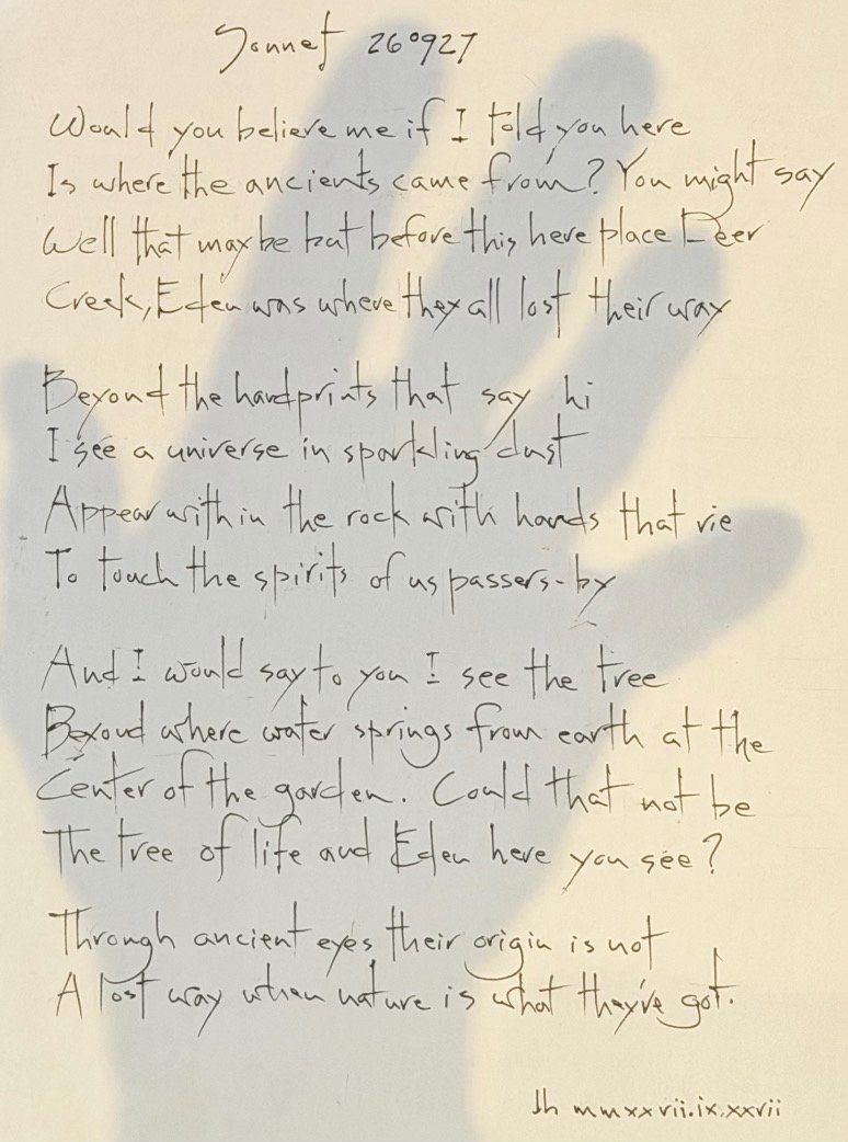 The sonnet in John’s handwriting